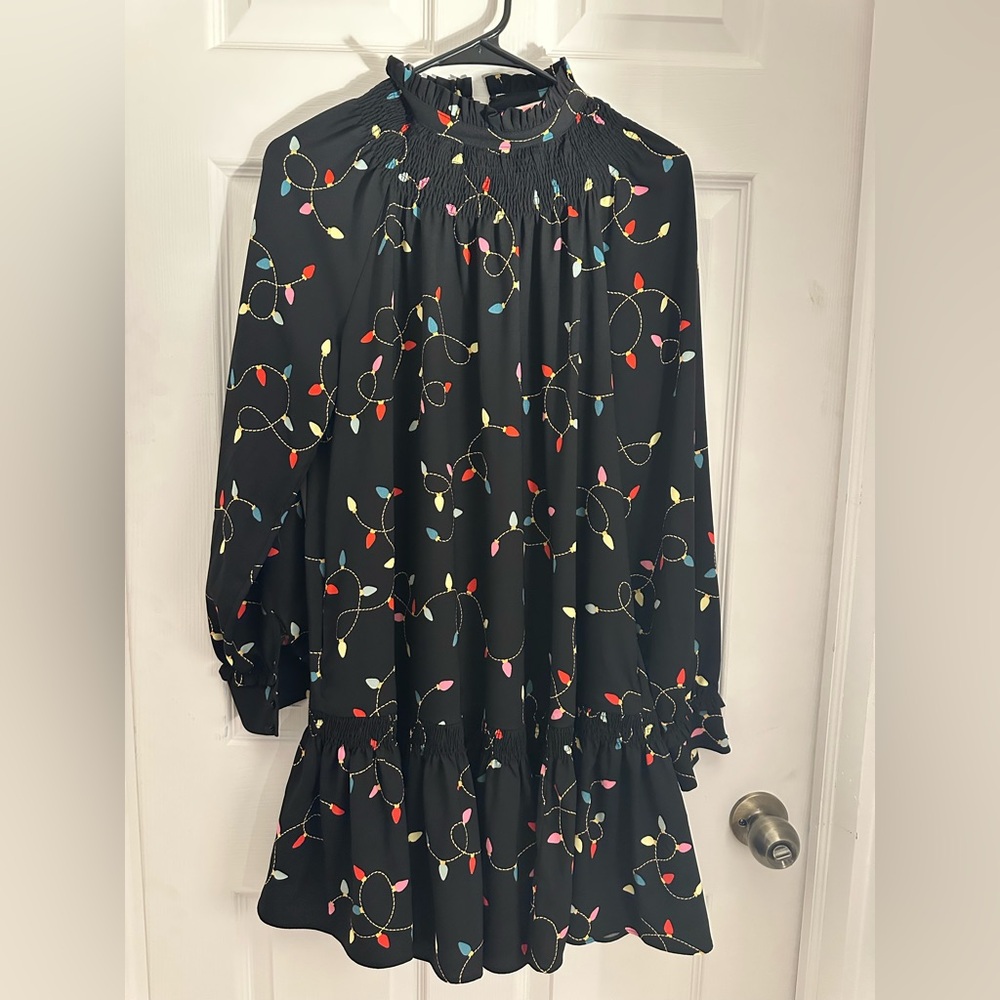 kate spade New York Black Dress with Christmas lights size xs NWT!